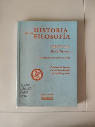 Historia de la filosofía textos : bachillerato