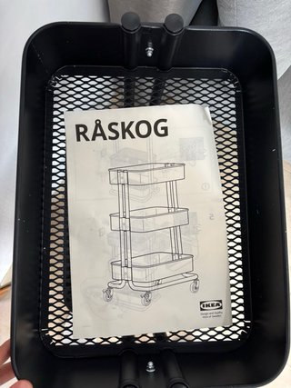 Carrito organizador negro 3 niveles de IKEA
