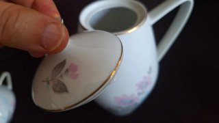 Juego de Santa Clara.Cafetera,lechera,azucarero