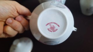 Juego de Santa Clara.Cafetera,lechera,azucarero