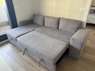 Sofá Chaiselongue Gris Tela