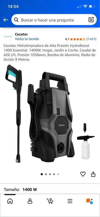 Hidrolimpiadora Cecotec Hydroboost 1400