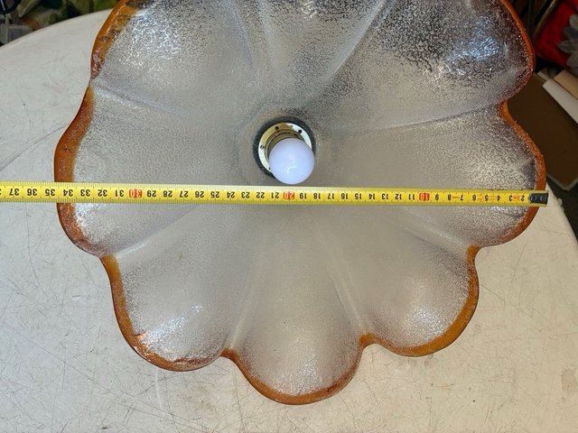 Lámpara Vintage Cristal Murano Naranja