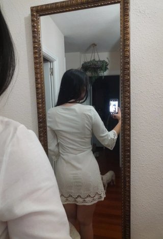 Vestido Zara Boho Blanco