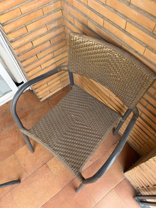 Conjunto de terraza mesa y 2 sillas