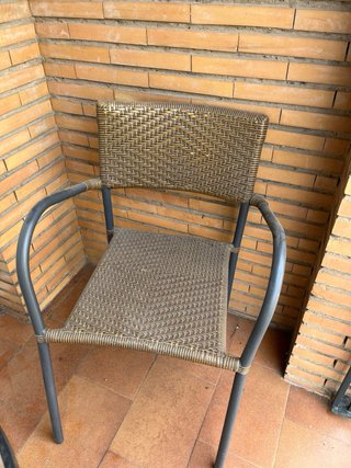 Conjunto de terraza mesa y 2 sillas