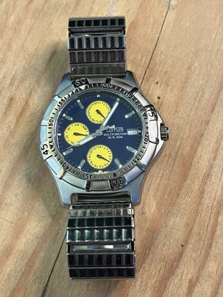 Reloj Lotus Multifunción Azul y Plateado