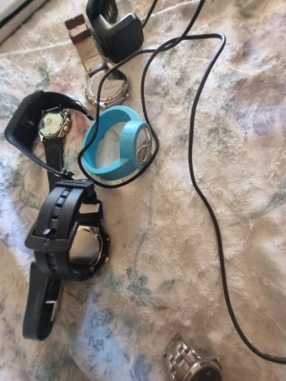 Lote de relojes y pulsera azul