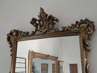 Espejo Vintage Dorado Ornamentado