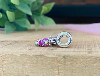 Charm Vespa Moto Morada - Plata