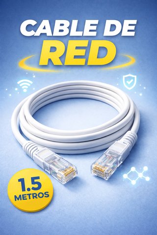 Cable de Red RJ45 1.5m Blanco