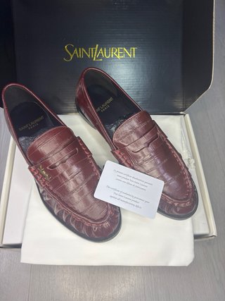 Mocasines YSL Burdeos Talla 43