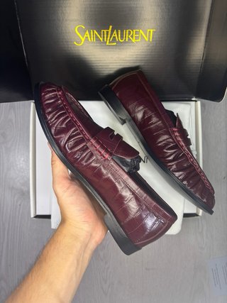 Mocasines YSL Burdeos Talla 43
