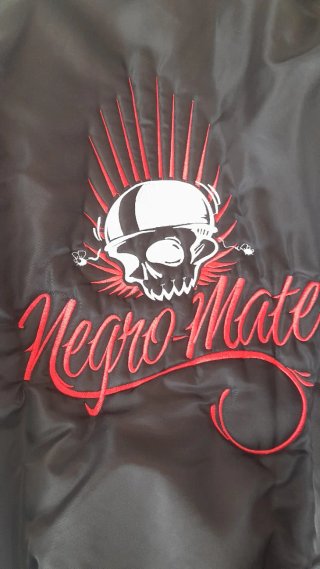 Chaqueta Bomber Negro-Mate