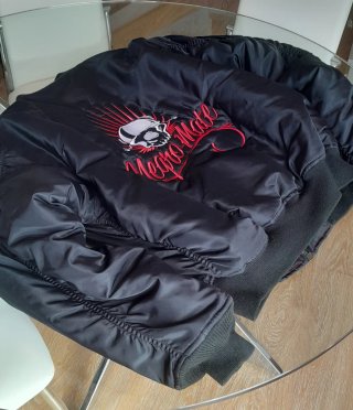 Chaqueta Bomber Negro-Mate