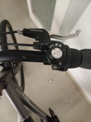 Bicicleta de montaña gris