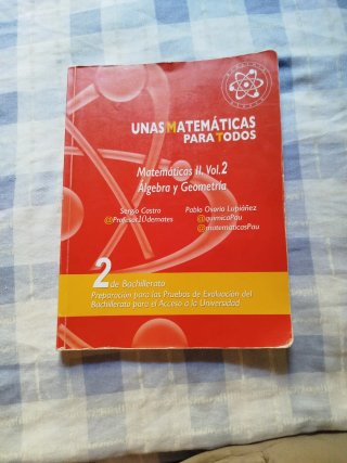 Libro de Matemáticas de 2 bachillerato