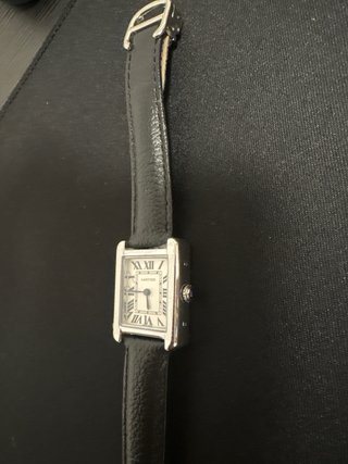 Reloj Cartier Tank Pequeño Plata y Negro