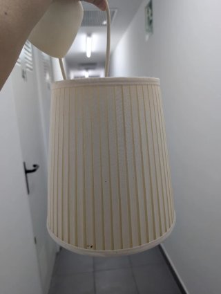 Lámpara de techo tela y papel