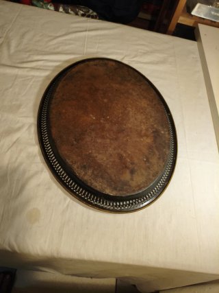Bandeja antigua Napoleón III de metal