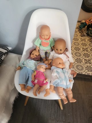 Lote de 6 muñecas bebé