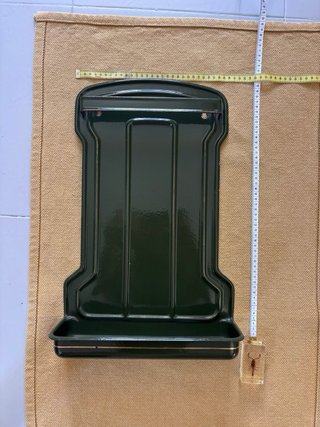 Porta utensilios francés antiguo esmaltado pared