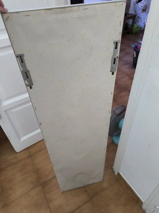 Espejo blanco de plástico y cristal
