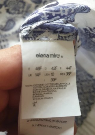 Camicia leggera cotone fantasia blu