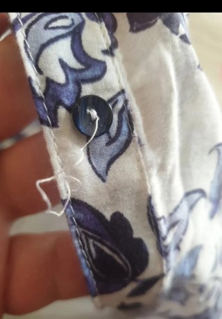 Camicia leggera cotone fantasia blu