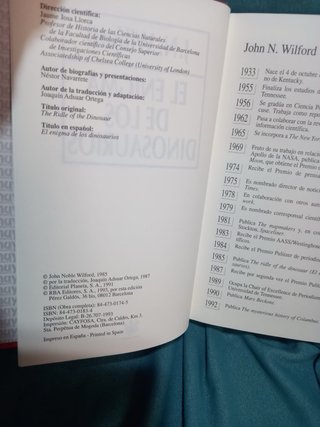 Libro El enigma de los dinosaurios