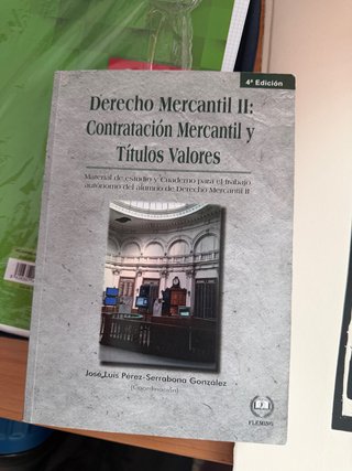 Derecho Mercantil II: Titulos valores y contrat...