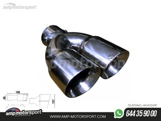 COLA DE ESCAPE DOBLE INOX IZQUIERDA