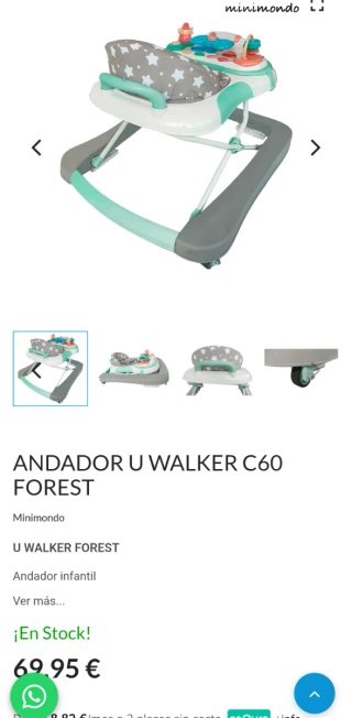 Andador Minimondo U Walker C60 Forest