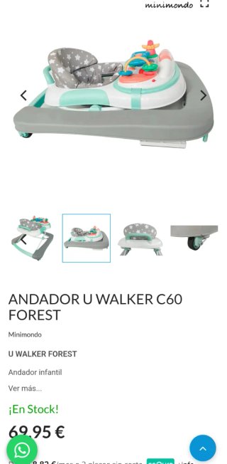 Andador Minimondo U Walker C60 Forest