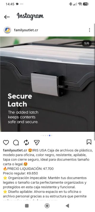 Caja organizadora de documentos