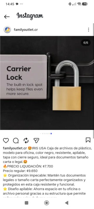 Caja organizadora de documentos