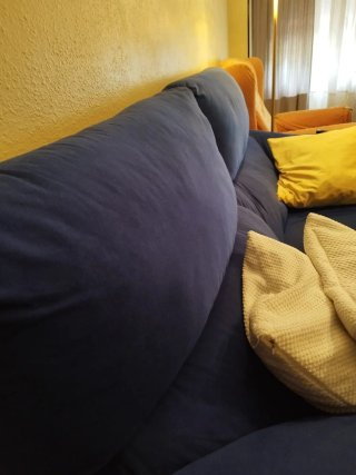 Sofá 3 plazas azul (250cm x 88cm)