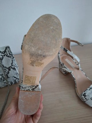Set Primadonna Sandali 37 tacco medio e borsetta
