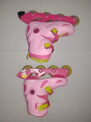 Patines y Protecciones Niña Rosa