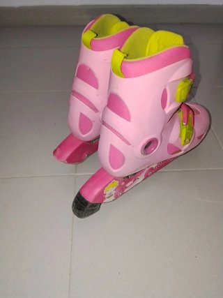 Patines y Protecciones Niña Rosa