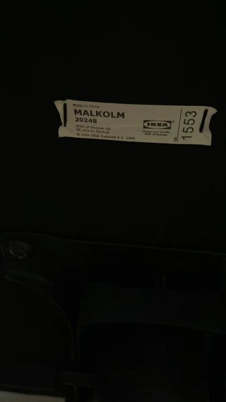 Silla giratoria Ikea Malkolm Negra