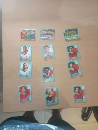 12 cromos de fútbol Panini