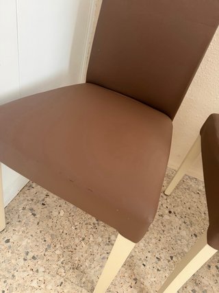 Juego de 3 sillas de comedor marrones