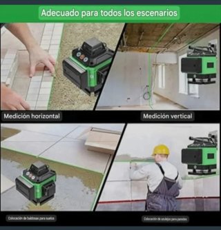 Nivel Láser 4D 16 Líneas Trípode Maletín