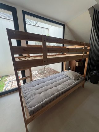 Cama litera madera Ikea usada, 90cm