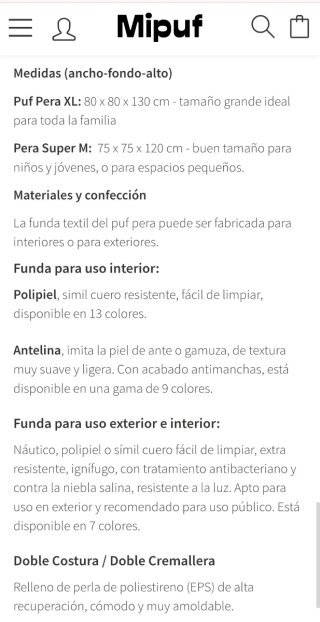 Puf Polipiel Rojo