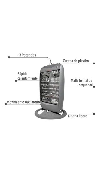 Calefactor Orbegozo BP 5008 Halógeno