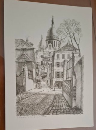 2 Postales Grabado F. Dhoska París