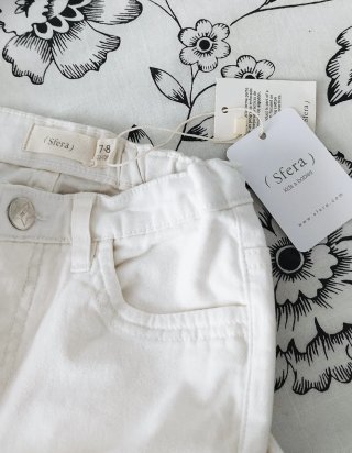 Lote pantalón y camisa niña 7 años blanco