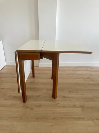 Mesa de cocina madera maciza, plegable